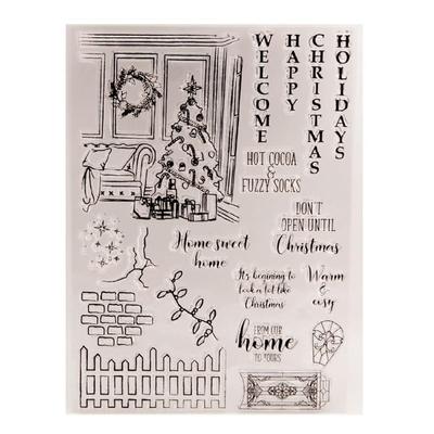Christmas Themed Silicone Stamps for Card Making, Embossing, Scrapbooking Embellishments, Clear Stamping Tool