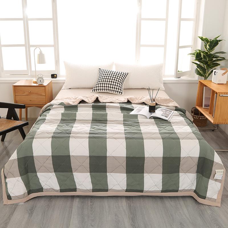 1 Pc Summer Cool Quilt Air-conditioned Quilt Suitable for Bedroom Living Room Summer Water Washed Cotton Quilt  Family Use