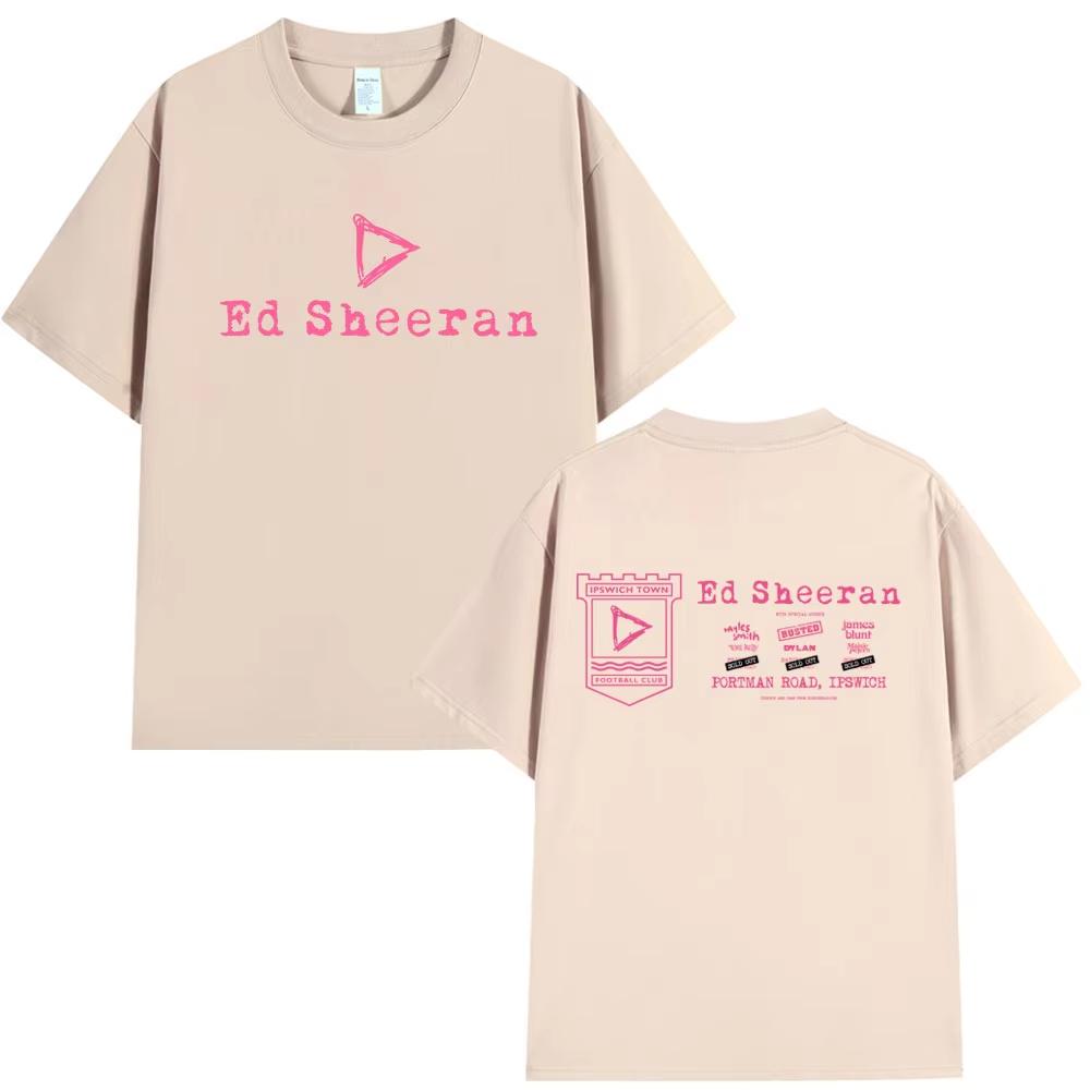 Ed Sheeran Play Tour 2025 Merch Koszulki Prezent dla Fanów Odzież Męska Damska Moda Vintage T-shirty Oversize Bawełniana Koszulka Casual