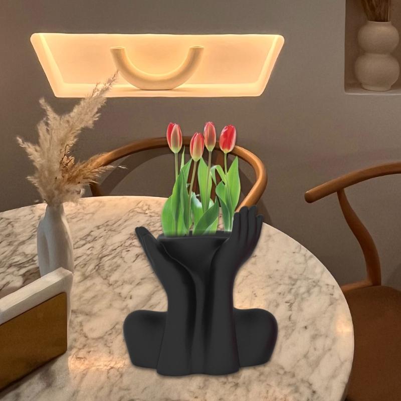 Art Human Body Sculpture Silicone Molds Vase Resin Moulds for Epoxy Resin, Silicone Flowerpots Molds for Home Decoration