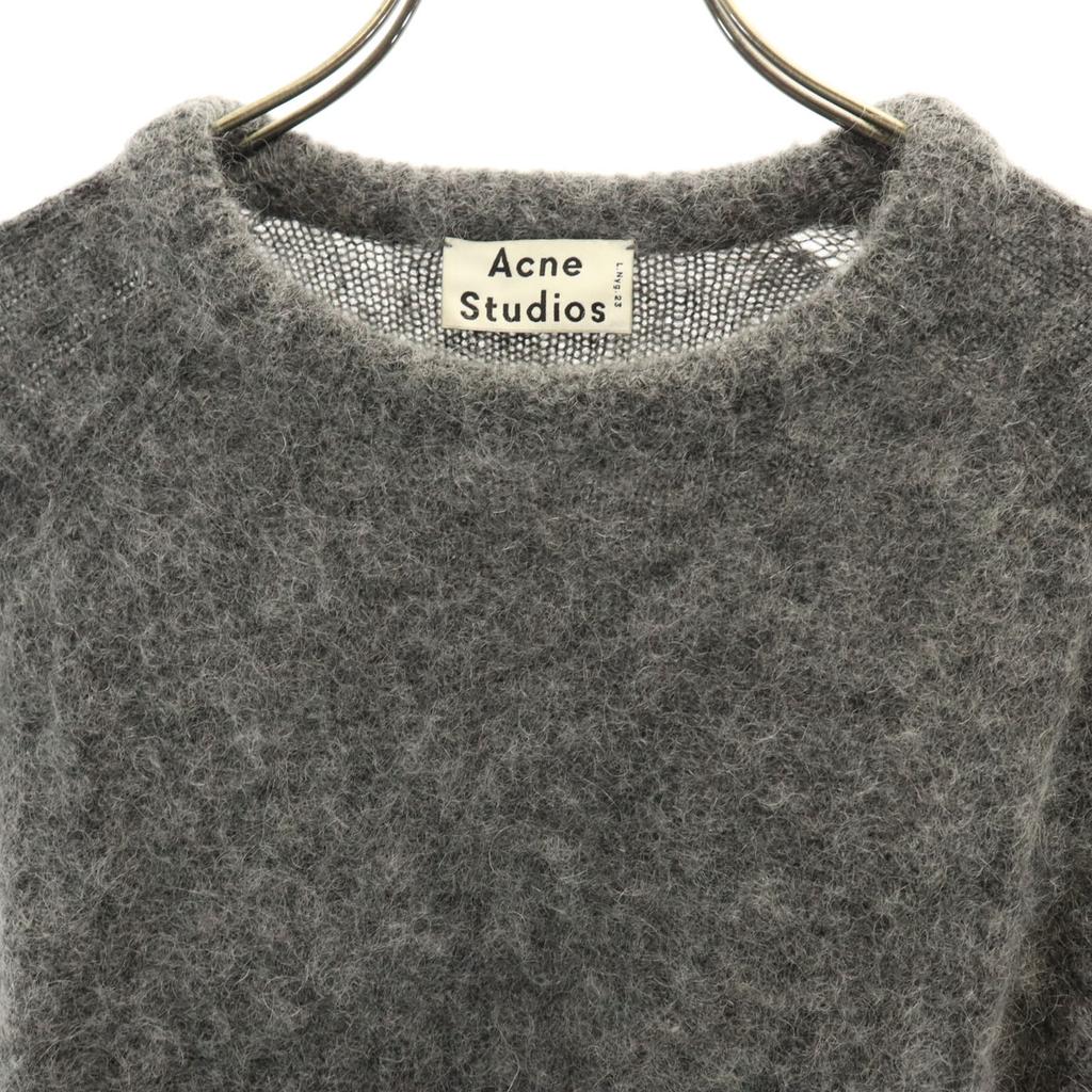Acne Studios Шерстяная смесь Вязаный свитер с длинным рукавом Серый Женский Б/у