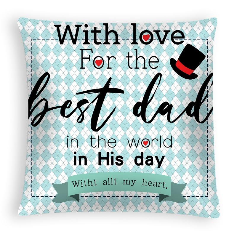 New Father's Day Pillowcases Are Stably Available for Holiday Home Sofa Cushions with Letter Prints
