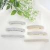 Gold Silver Cubic Zirconia Straight Hairpin Hair Clip Automatic Pin