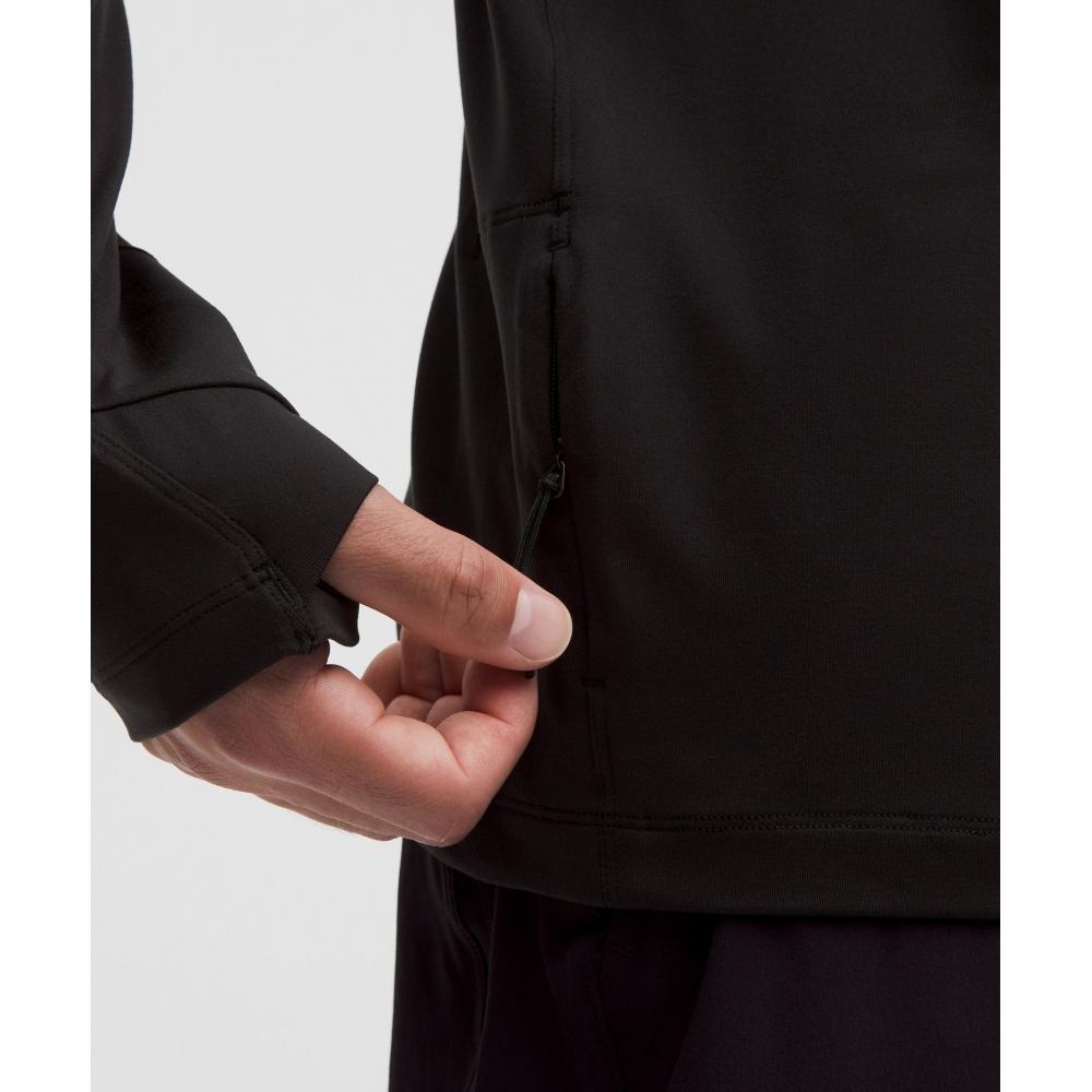 Lullulemon Rulu Fleece Half-Zip Long Sleeve Shirt Blk