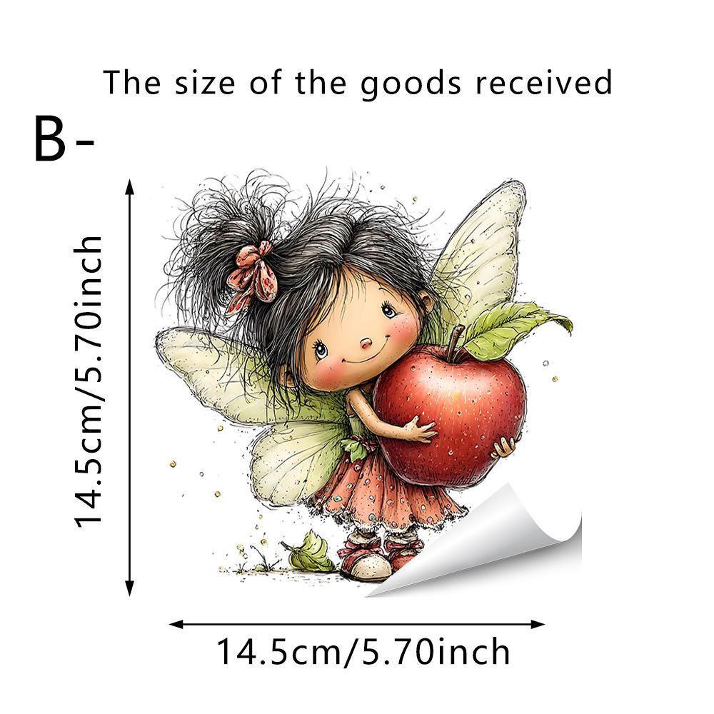 Cartoon Fruit Flower Fairy Switch Wall Sticker Creative Socket Decor for Kids Room Bedroom Living Room Home Decor