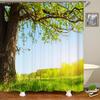 Forest Landscape Shower Curtain Garden 3D Green Plant Tree Natural Scenery Waterproof Polyester Bathroom Curtain Home Decor