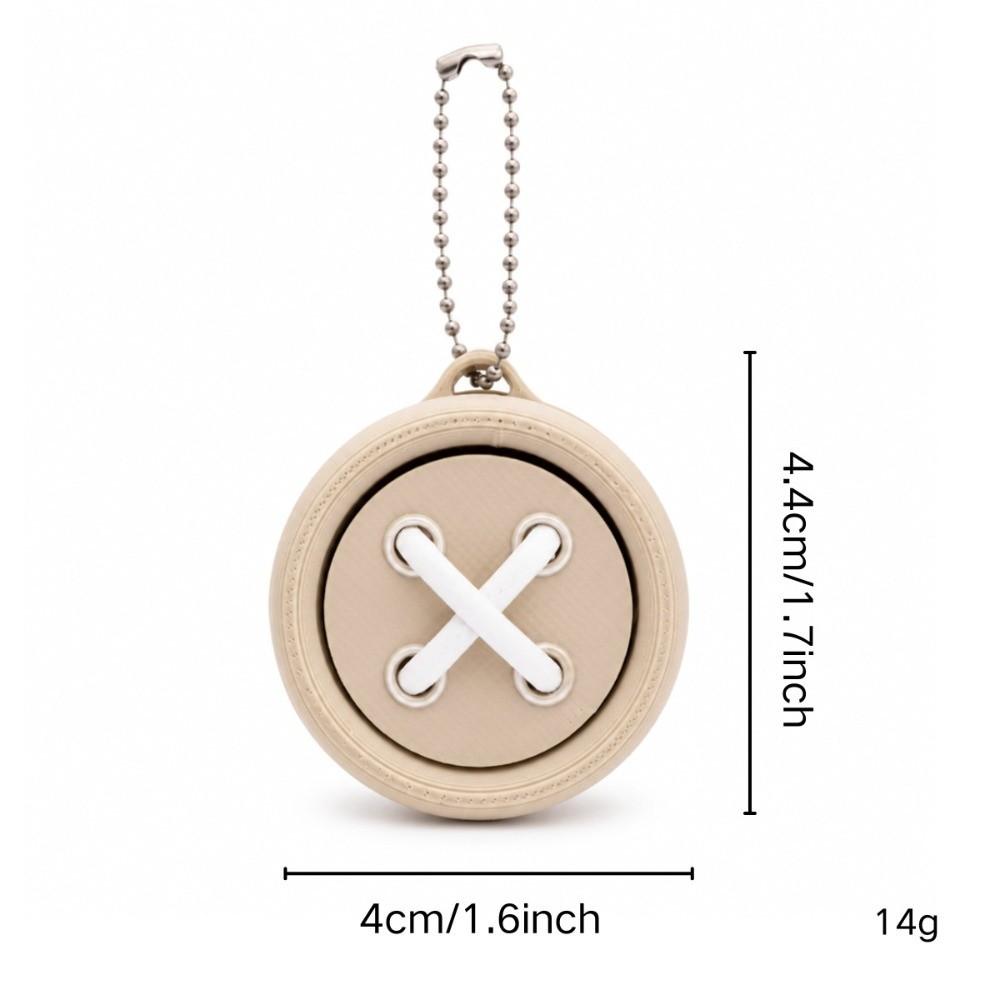 Round Button Shape Clicker Keychain Keyboard-style Button Toy Keycap Pendant Bag Accessory