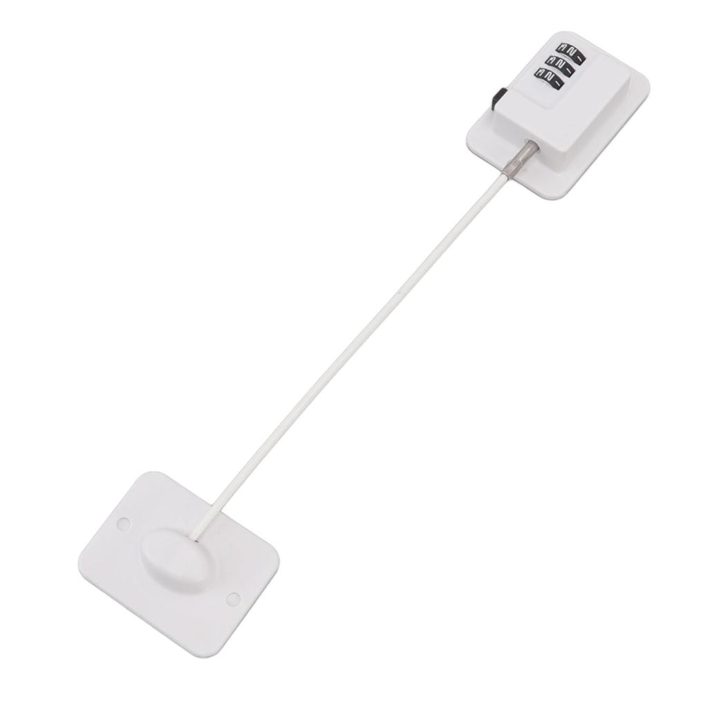 Window Cable Lock Password Unlocking Stable Childproofing Refrigerator Lock with Mounting Screws