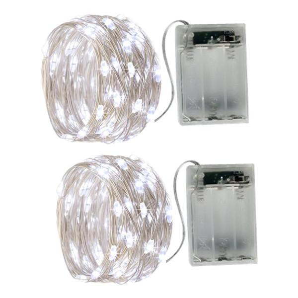 1 Pack Fairy Lights Battery Powered, 5m 50 LED String Lights for Bedroom Christmas Party Wedding Decorations