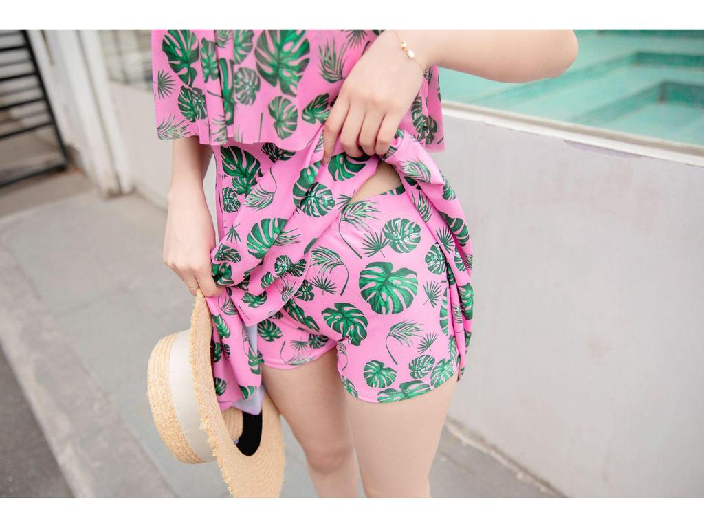 2025 Women's Fresh Print Slim Bikini Swimsuit for Outdoor Hot Springs
