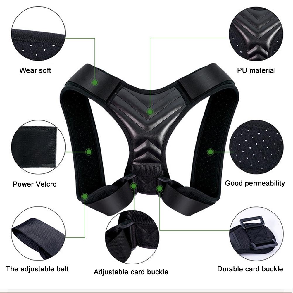 Adjustable Posture Corrector Braces Supports Back Straightener Back Shoulder Lumbar Posture