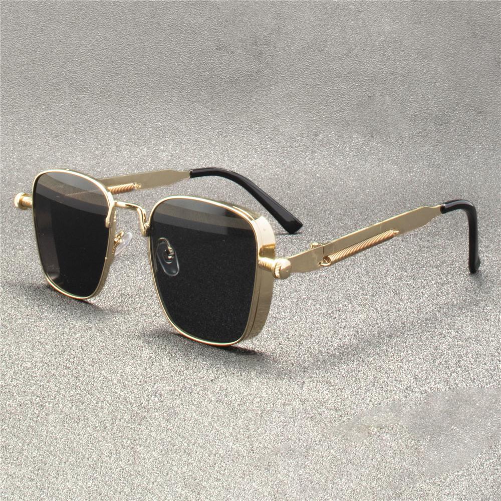 ZXWLYXGX Metal Steampunk Sunglasses Men Women Fashion Glasses Brand Designer Retro Vintage Sunglasses