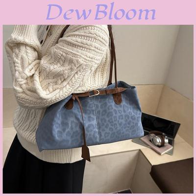 Pu Leopard Print Shoulder Bag For Women With Belt Decor For Daily Casual Use