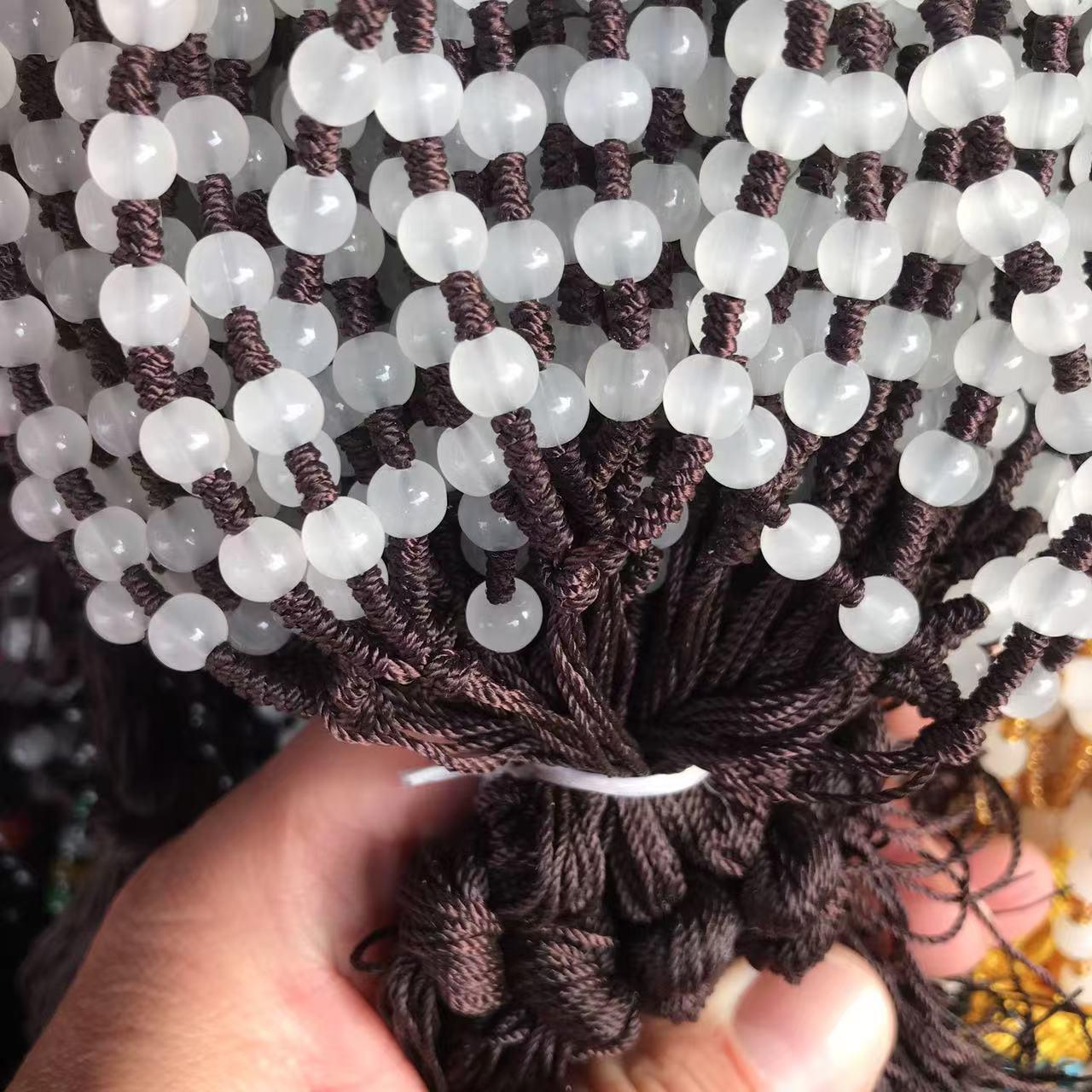 Jade Beaded Braided Rope for Pendant or Necklace