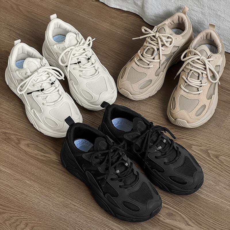 Herrenschuhe Plateau Dad Shoes atmungsaktive Freizeitsneaker Studentenschuhe