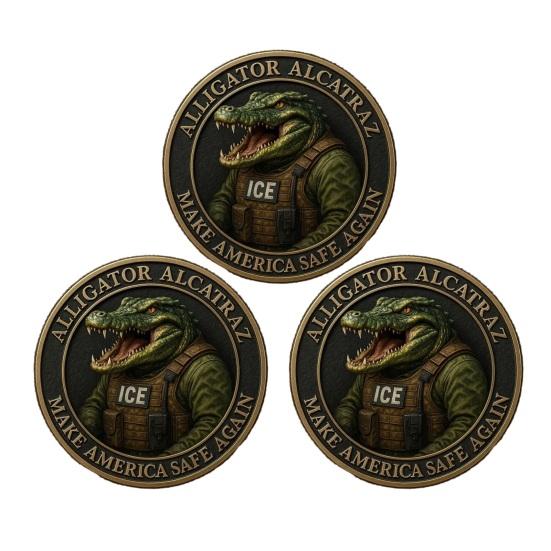 Krokodýl Vězeň Mugshot Mince Florida Everglades Vězeňské Memorabilia Mince Vtipná Historie Zločinu Výzvová Mince Sběratelský Dárek pro Muže Sběratele Mincí