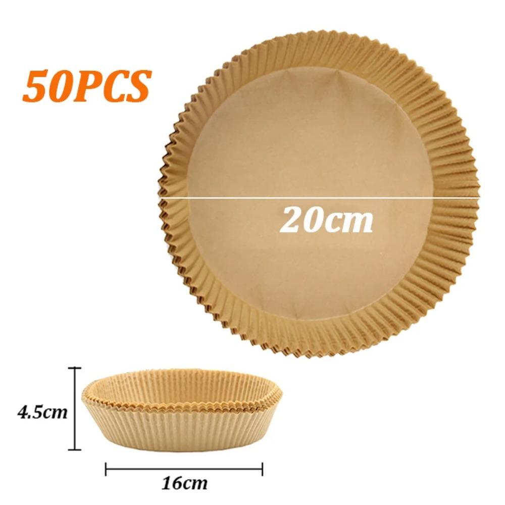 150PCS Kitchens Accessories Air Fryer Paper Kitchen Utensils Disposable Square Round Pastry Molds BBQ Plate Non-stick Pad