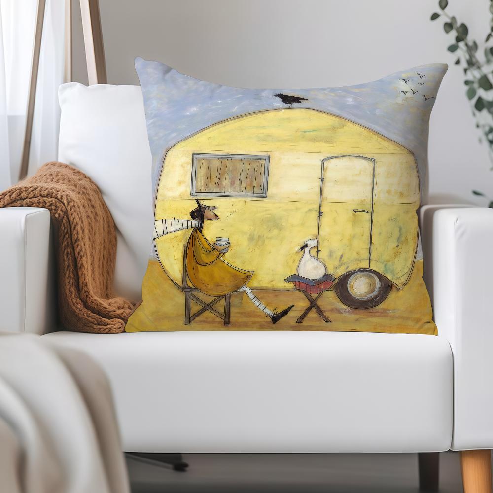 S-сам Тофт Арт Наволочка Применимое пространство Для гостевых комнат Интерьеры Автомобили Офис Дом Украшение 12x12Inch