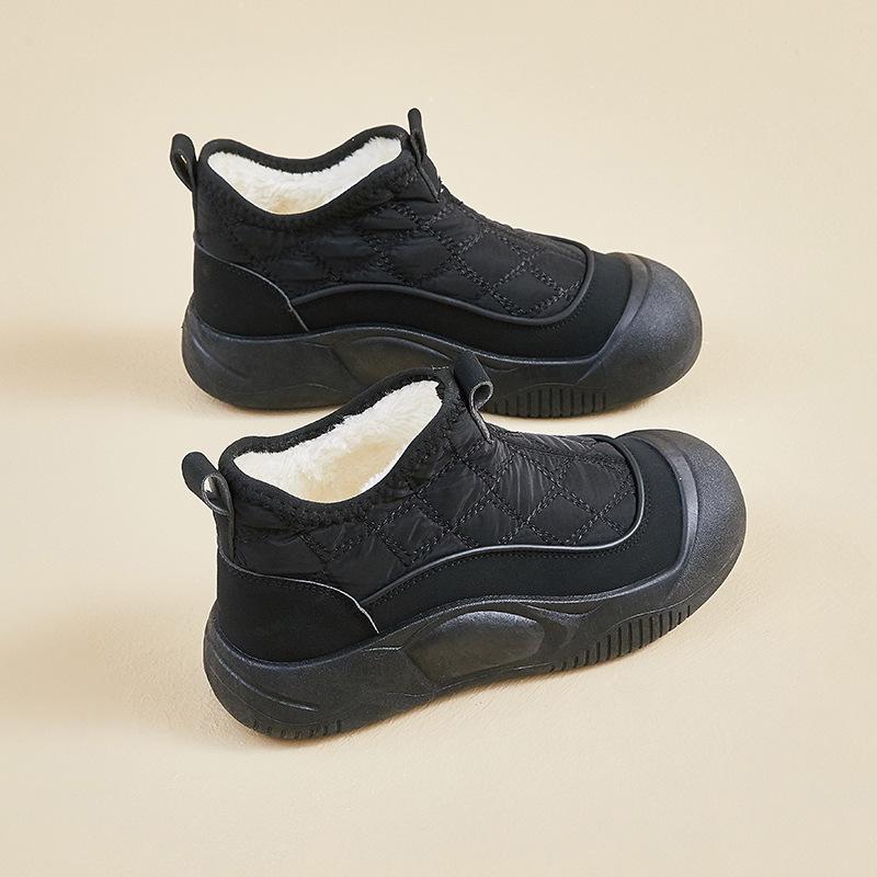 

Женские флисовые и утепленные зимние ботинки, повседневные нескользящие ботильоны 38 чёрный