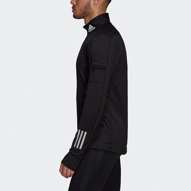 Adidas Own The Run 1/Zip Warm Sweatshirt Black Men Streetwear GC7910