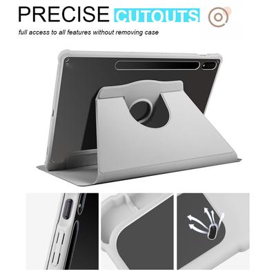 Per Samsung Galaxy Tab S10+ Custodia Supporto Girevole a 360 Gradi Pelle PU+Acrilico Copertura Tablet