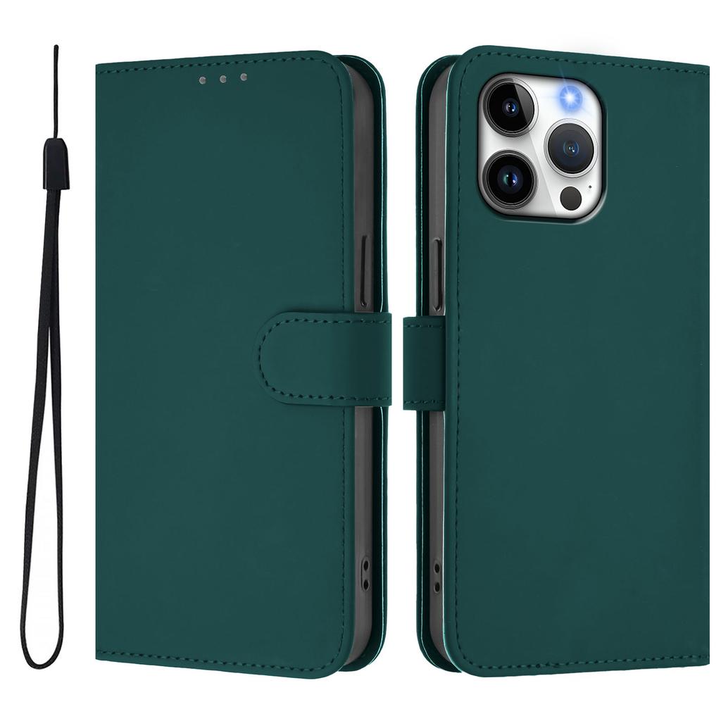 Pure Color PU Flip Leather Case Pouch Bag for iPhone 15/16/16 Pro/16 Plus, for iPhone 16 Promax Credit Card Cases Cover
