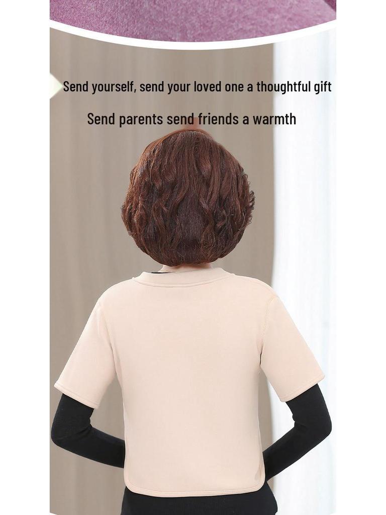 Velvet Maternity Cardigan: Shoulder & Waist Protection, Short Sleeve, Warm Sleepwear for Autumn & Winter