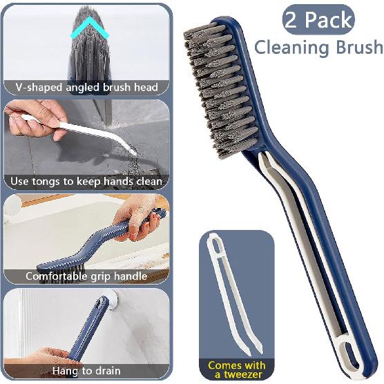Hard Bristle Crevice Cleaning Brush - Multifunctional Gap Cleaning Brush, Cleaning Tools for Household Use, Home, Kitchen, Bathroom, Window, Vehicle,