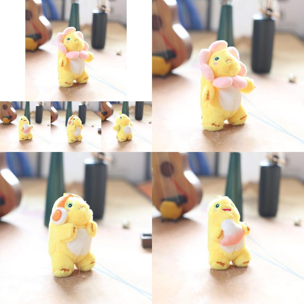 Entzückender Mini Plüsch Dinosaurier Schlüsselanhänger Weiches Stofftier Niedlicher Cartoon Anhänger Accessoire