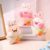 Adorable Dudu Bunny Plush Crossbody Carrot Bag Cute Stuffed Rabbit Toy Keychain