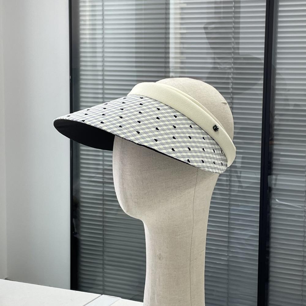 Anti-UV Woman Sun Hat Colorful Dot Visor Cap Simple Empty Top Cap  Outdoor