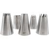 5pcs Large Metal Cake Cream Decoration Tips Set Pastry Tools Stainless Steel Piping Icing Nozzle Cupcake Head Dessert Decorators.
