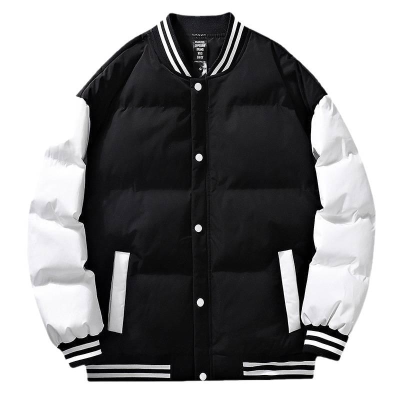 Men's Trendy 2025 Autumn/Winter Cotton Baseball Jacket - Loose, Warm Coat