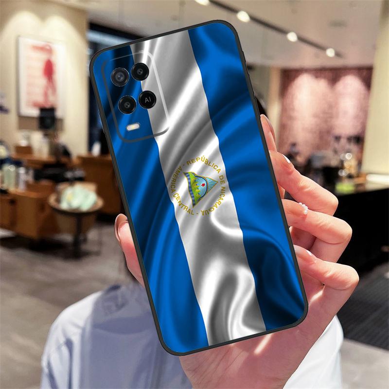 Nicaragua Flag Case For Oppo A40 A60 A80 A18 A38 A58 A78 A98 A16 A76 A96 A15 A17 A77 A74 A94 A54 A57S Cover