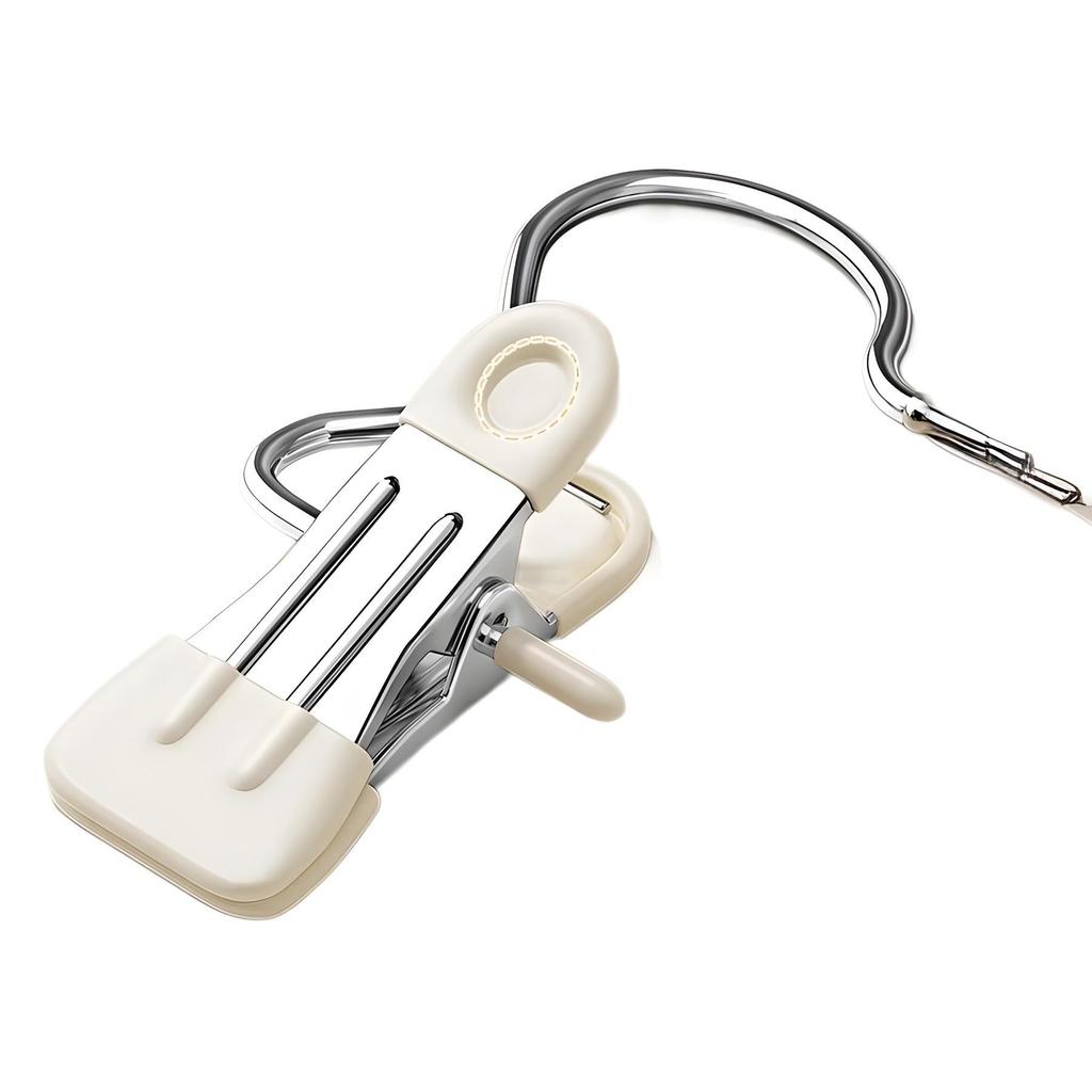 Enhanced Dual-Head Stainless Steel Clip for Pants, Hats, and Socks - Non-Marking, Non-Slip Household Hook Clips.