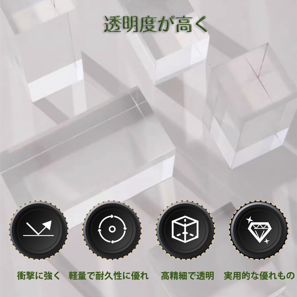 CHANJIF Akrylbas Figurdisplay 3 Helt för att Visa Akryl och Produkt Displayställ, Stativ, Stativ, Storlekar, Transparent, Figurer, Fotografering,