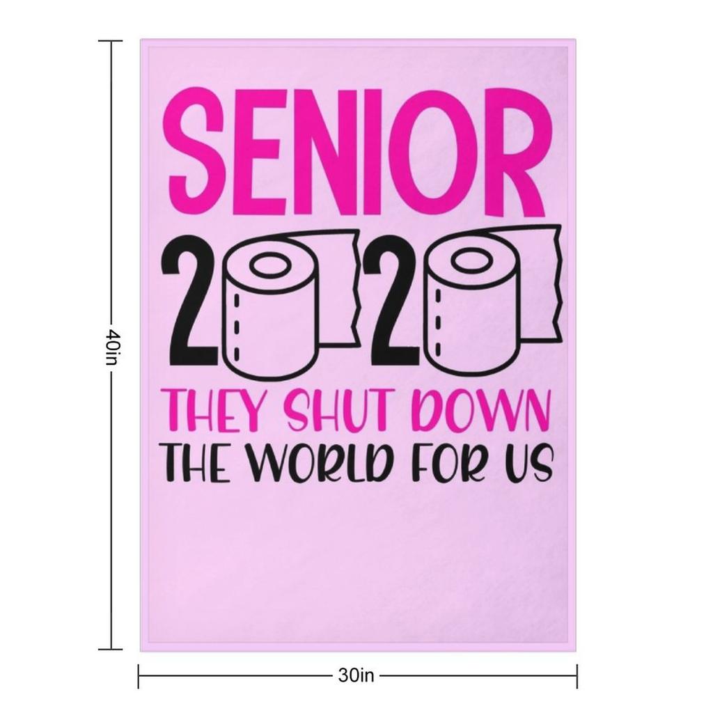 Funny Senior Year Class of 2020 Quarantine Toilet Paper High School Graduation Throw Blanket Sofa Bed Plaid On the Sofa Blankets