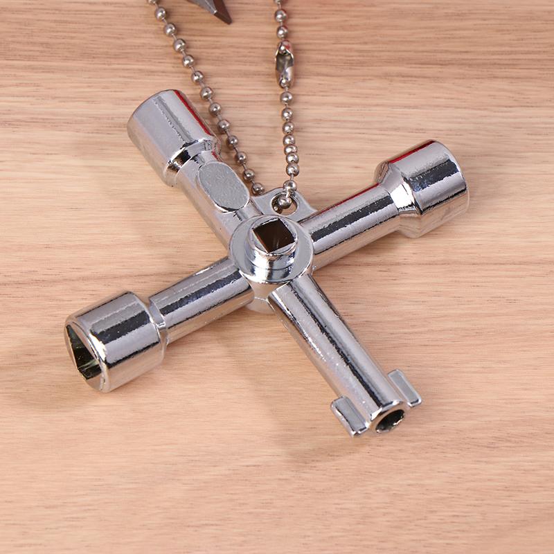 Water Meter Valve Key, Inner Triangle Wrench, Multi-Purpose Tool, Electric Control Cabinet Car Elevator Cross Key Wrench