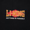 Li Ning Comfortable Casual American Vintage Simple Solid Color Round Neck Sweatshirt Unisex sweatshirt Black AWDV373-6
