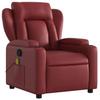 VidaXL Reclining Massage Armchair Bordeaux Red Faux Leather 372438