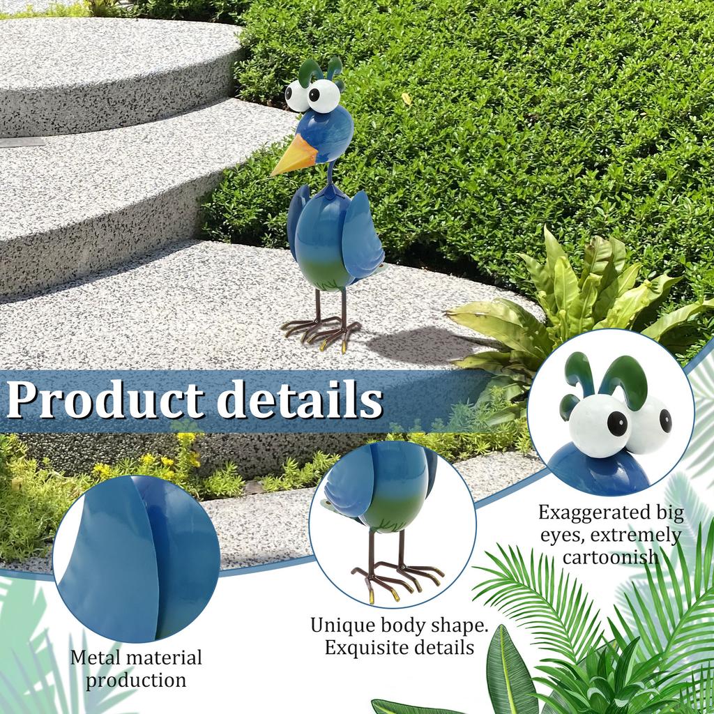 Metal Peacock Sculpture Lawn Decor 3D Sculpture Outdoor Garden Statue Weatherproof For Yard Decoration Figurine Ornament