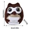 New Positive Energy owl velvet rat penguin Mini Handmade knitted fabric Doll with Card Cute Funny Gift Home Room Decoration