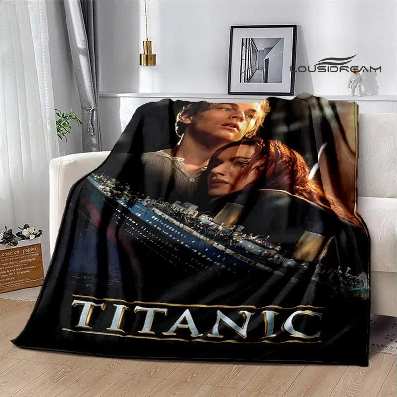 Coperta stampata Titanic Leonardo DiCaprio Coperta calda morbida e confortevole per casa viaggio letto coperta da picnic regalo di compleanno