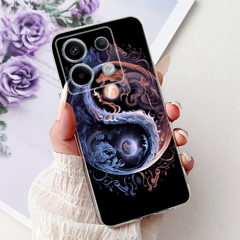 For Xiaomi Redmi Note 13 4G Case Note13 Pro New Fashion Painted Cover Soft Silicone Phone Case For Redmi Note 13 Pro Plus Fundas
