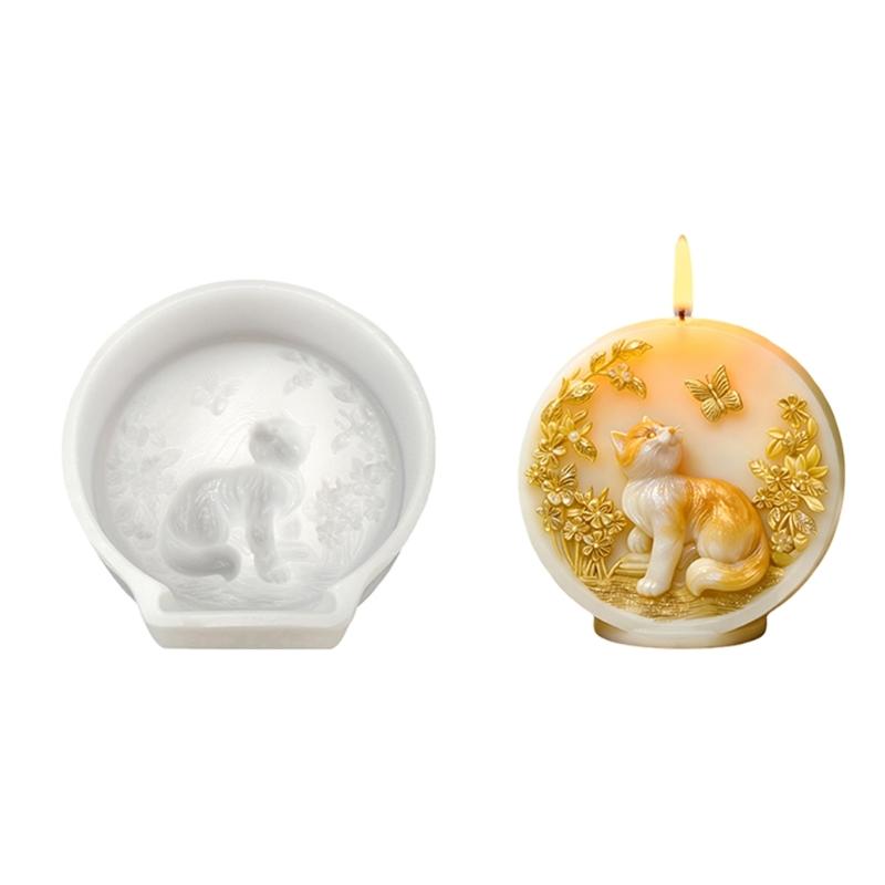 

Puppy Embossed Silicone Candle Molds Heat Resistant for Resin Casting Making Candle Soap Chocolate Festival Decoration