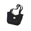 55 Printed polka dot shoulder canvas bag Large capacity tote bag Commuter finishing storage bag Women's shoulder schoolbag