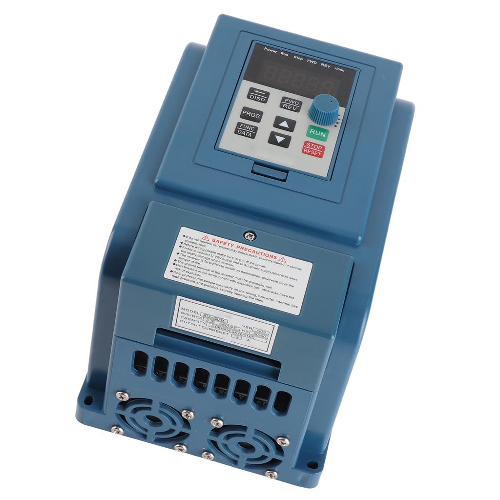 1 st 380VAC Frekvensomriktare Hastighetsregulator för 3-fas 4kW AC-motor