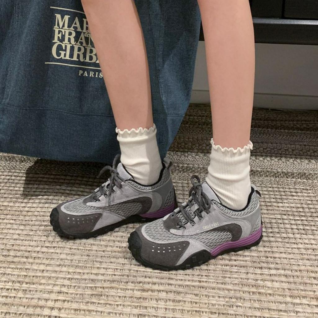 Inner Height Increase 5cm Dad Shoes Women's 2025 New Casual Versatile Sports Forrest Gump Shoes Color Matching Fishing Net German Training Shoes