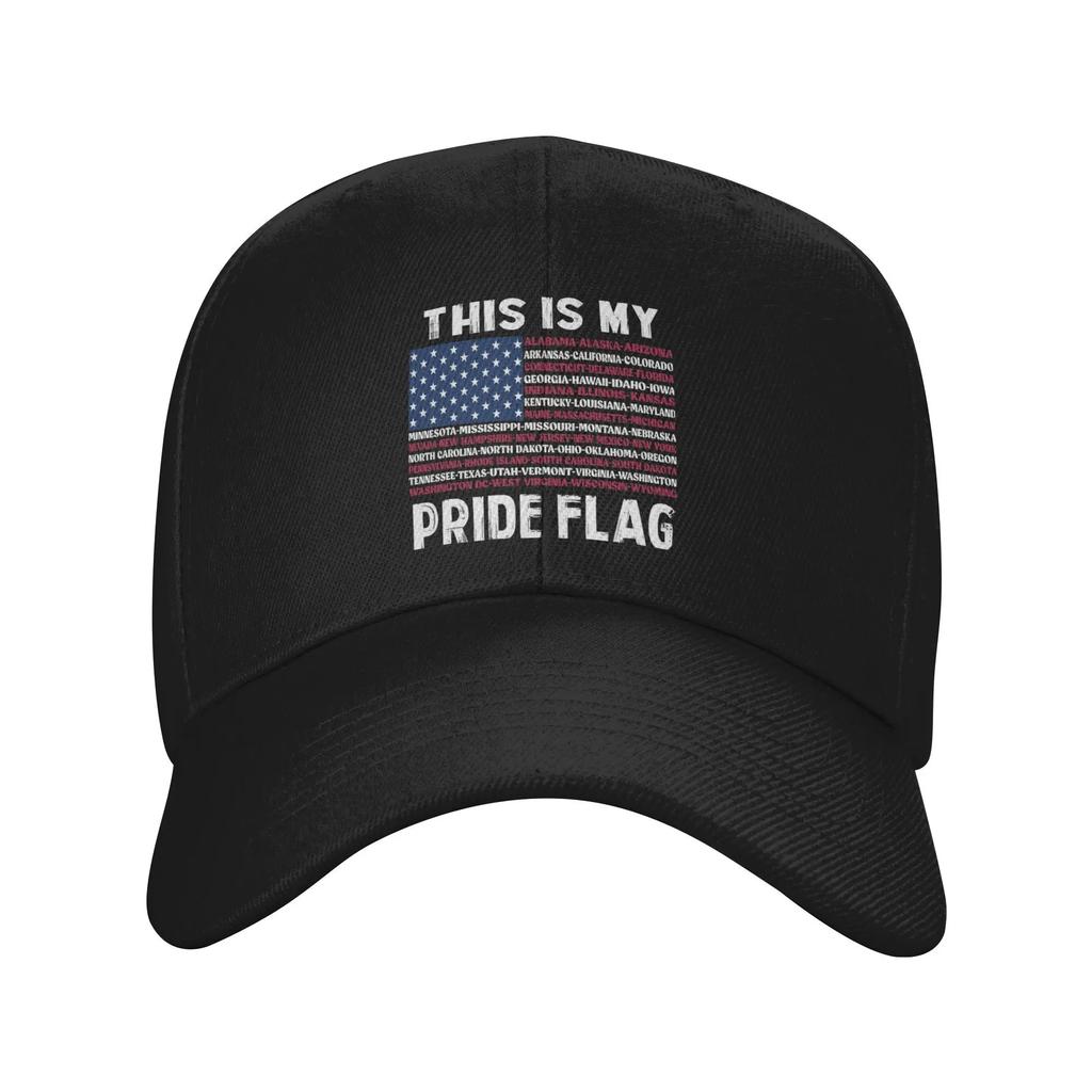 Unisex This Is My Pride Flag USA America Th of July Merch Baseball Cap Snapback Hat Retro Formal Headwear Adjustable