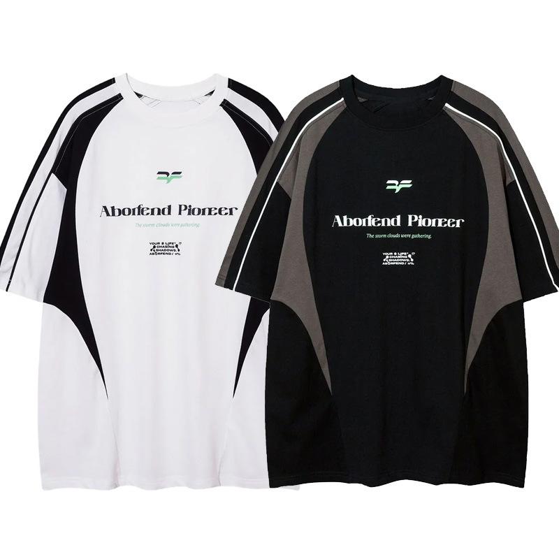 American Retro Sports Jersey Short-sleeved Fans European and American Street Tide Brand Loose Fan Version